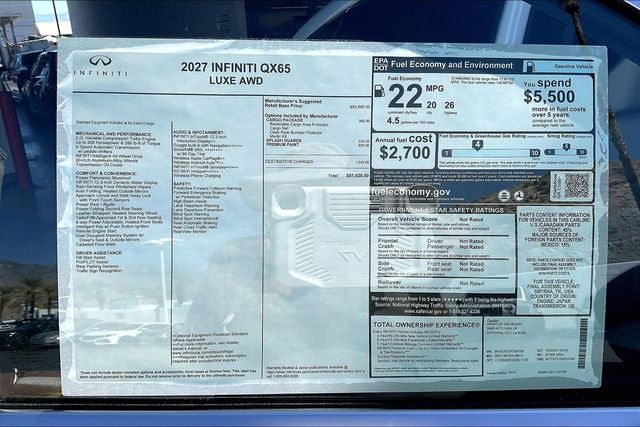 2027 INFINITI QX65 Luxe AWD