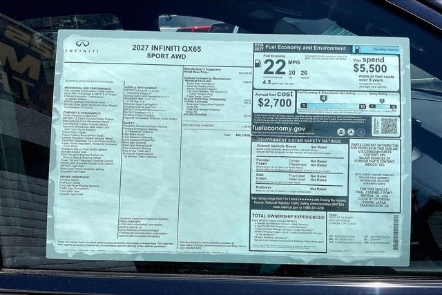 2027 INFINITI QX65 Sport AWD