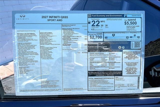 2027 INFINITI QX65 Sport AWD