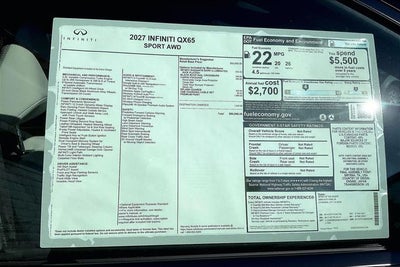 2027 INFINITI QX65 Sport AWD