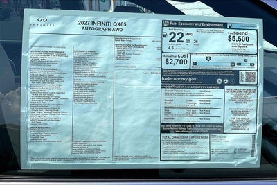 2027 INFINITI QX65 Autograph AWD