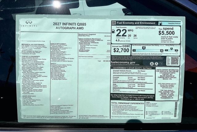 2027 INFINITI QX65 Autograph AWD