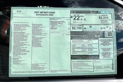 2027 INFINITI QX65 Autograph AWD