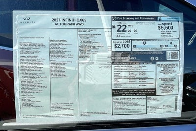 2027 INFINITI QX65 Autograph AWD