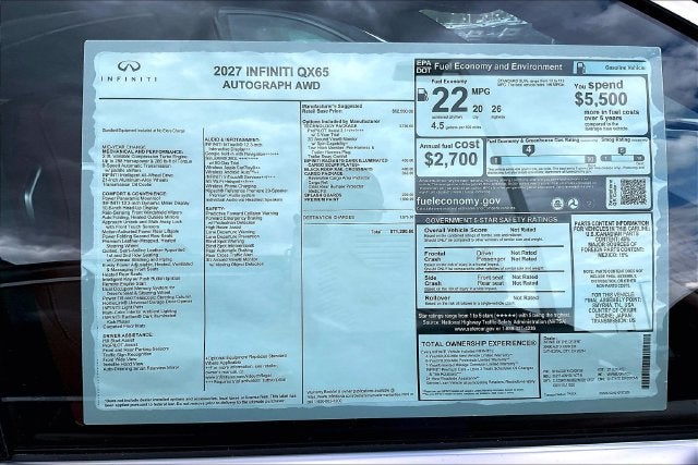 2027 INFINITI QX65 Autograph AWD