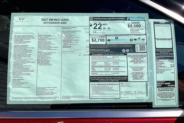 2027 INFINITI QX65 Autograph AWD