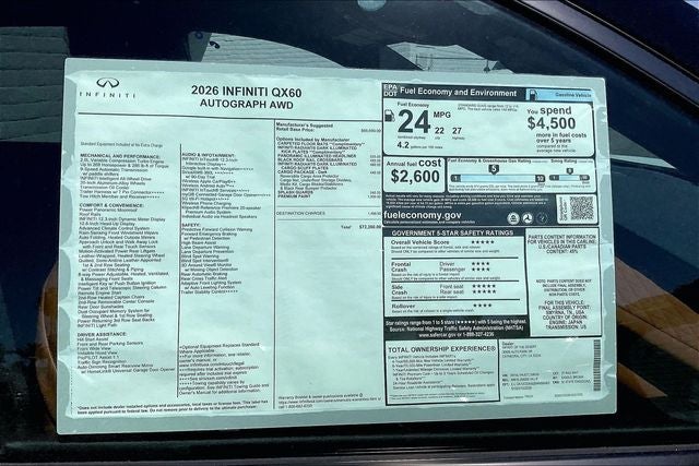 2026 INFINITI QX60 Autograph AWD