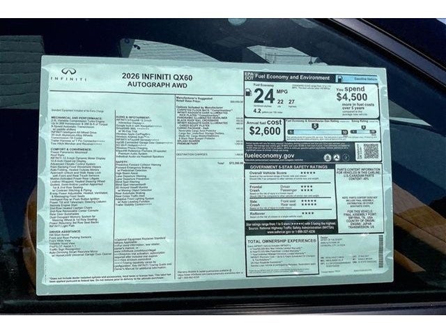 2026 INFINITI QX60 Autograph AWD
