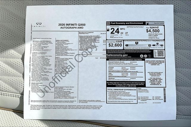 2026 INFINITI QX60 Autograph AWD