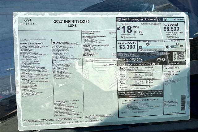 2027 INFINITI QX80 Luxe 2WD