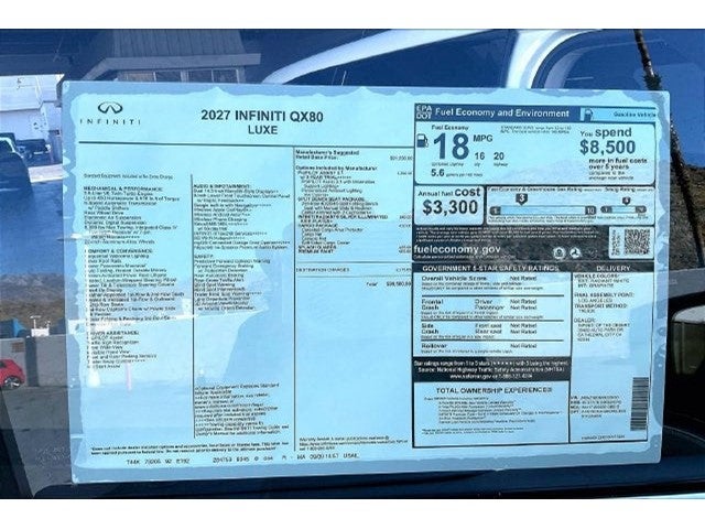 2027 INFINITI QX80 Luxe 2WD