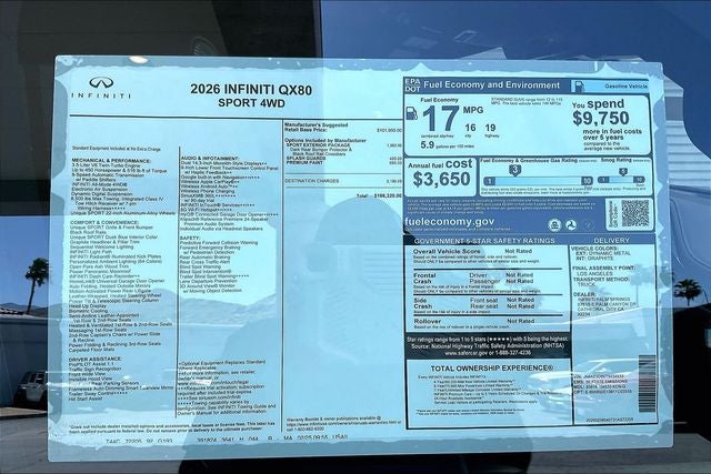2026 INFINITI QX80 Sport 4WD