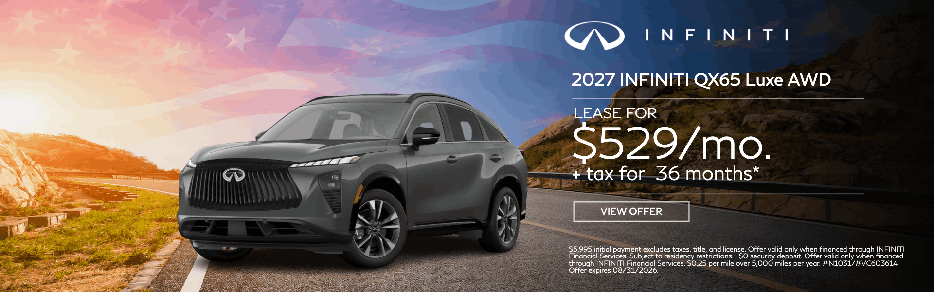 2027 QX65- $529/mo
