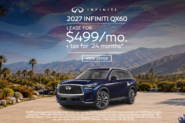 2027 INFINITI QX60 Lease Special in Cathedral City