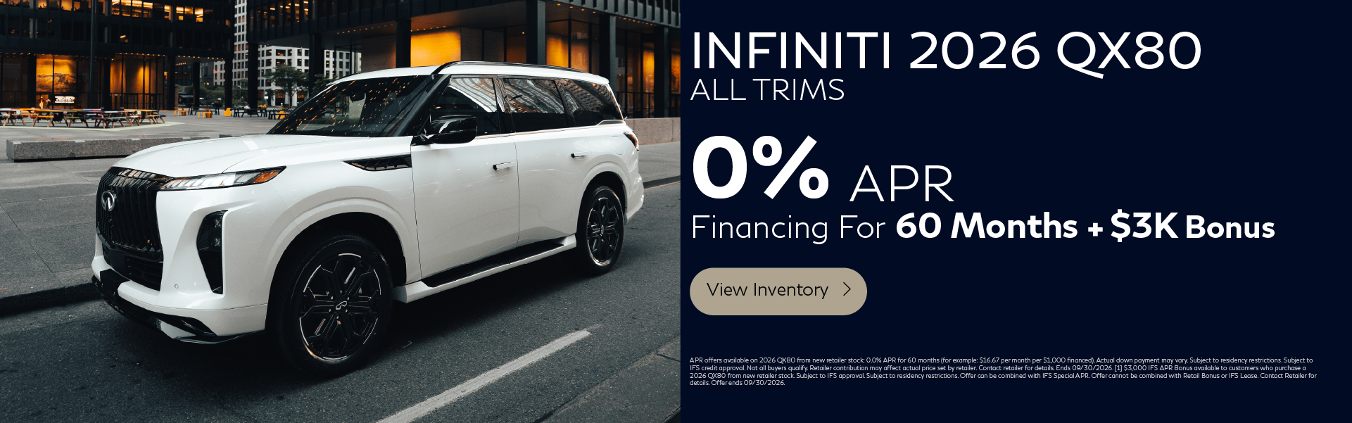 QX80 APR & Bonus Banner