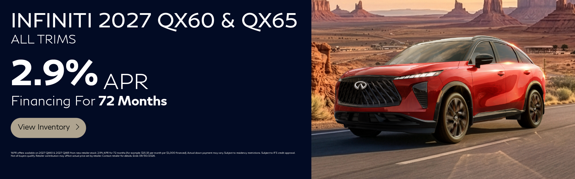 QX60 & QX65 Banner